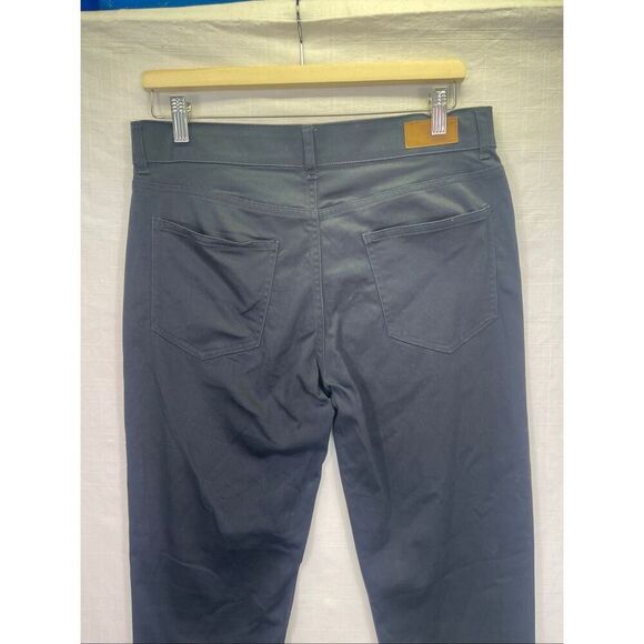 Ikka Stretch Flat Front Slim Fit Cropped Pants Dark Wash Black Size Medium - Picture 5 of 11